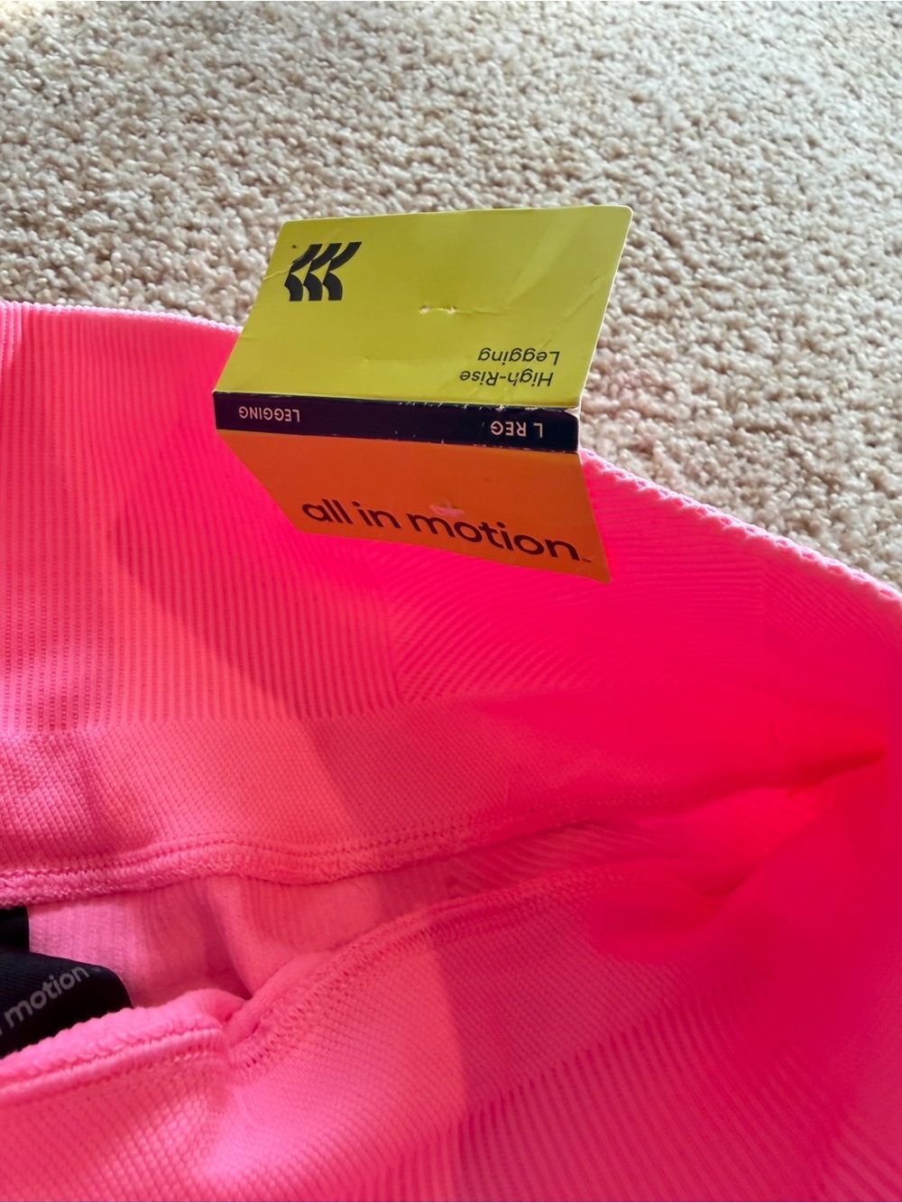 all in motion Bright Pink High-Waist Active Leggings - Picture 2 of 2